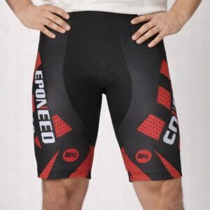 SPONEED Mens Padded Cycling Shorts XXL Black Red Bike Gel Chamois NWT